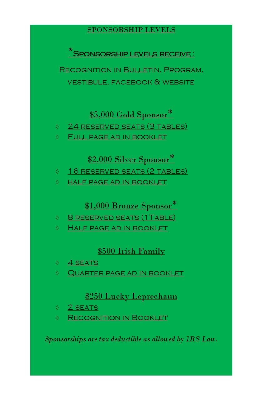 Sponsorship Levels